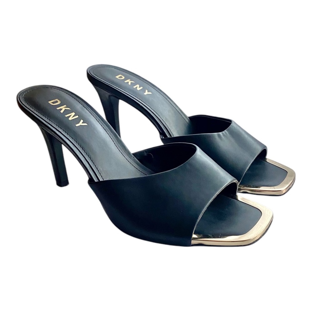 DKNY Slip On Heeled Mules Black